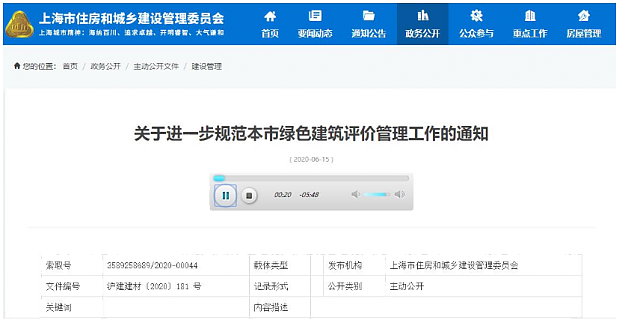 【上?！筷P(guān)于進(jìn)一步規(guī)范本市綠色建筑評(píng)價(jià)管理工作的通知